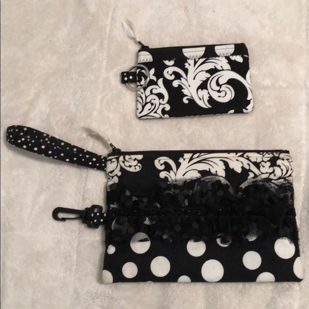 EUC zippered pouch and coin/ID holder